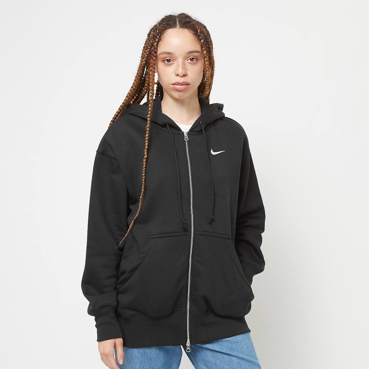 Nike Sportswear Phoenix Fleece Oversized Full-Zip Hoodie zwart
