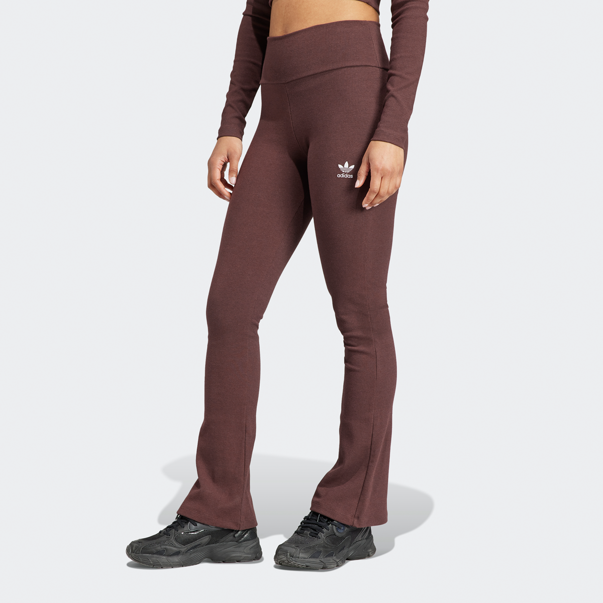 adidas Originals Essentials Rib Flared Leggings braun kaufen SNIPES