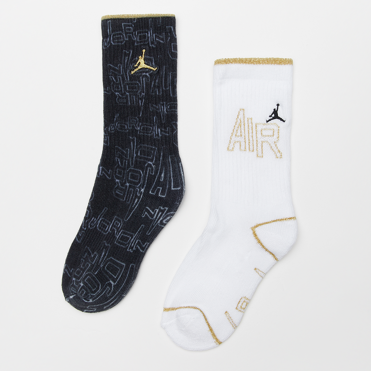 Jordan PACK Black Gold Crew Socks bianco (BJ0645-023)