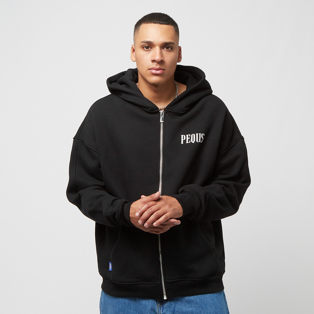 PEQUS Island of Heartbreaks Chrom Zip Hoodie schwarz (PQS-ZH-062-001)