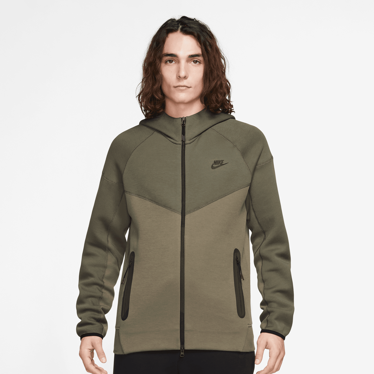 Nike Tech Fleece Full-Zip Windrunner Hoodie verde (FB7921-276)