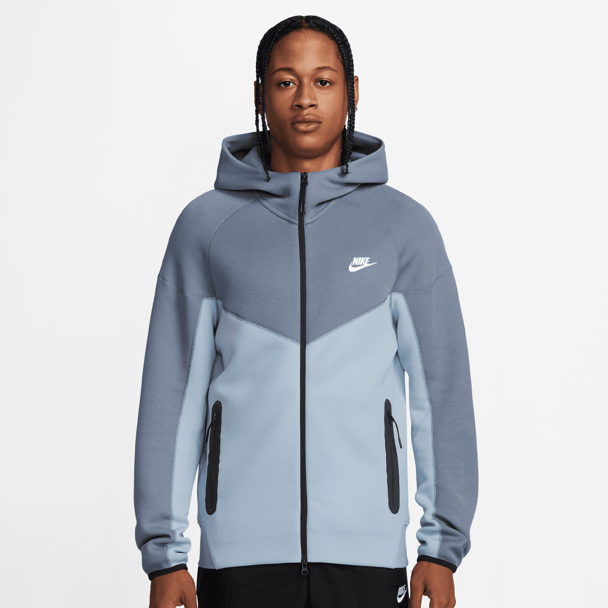 Zip Hoodie Nike Tech Hellblau Sweatshirt Tech Fleece Jacke Blau