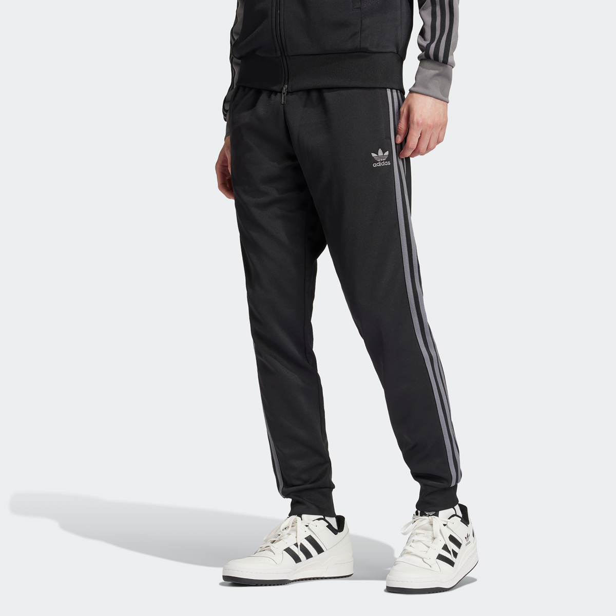 Adidas originals superstar 3-stripe cropped black track pants hotsell