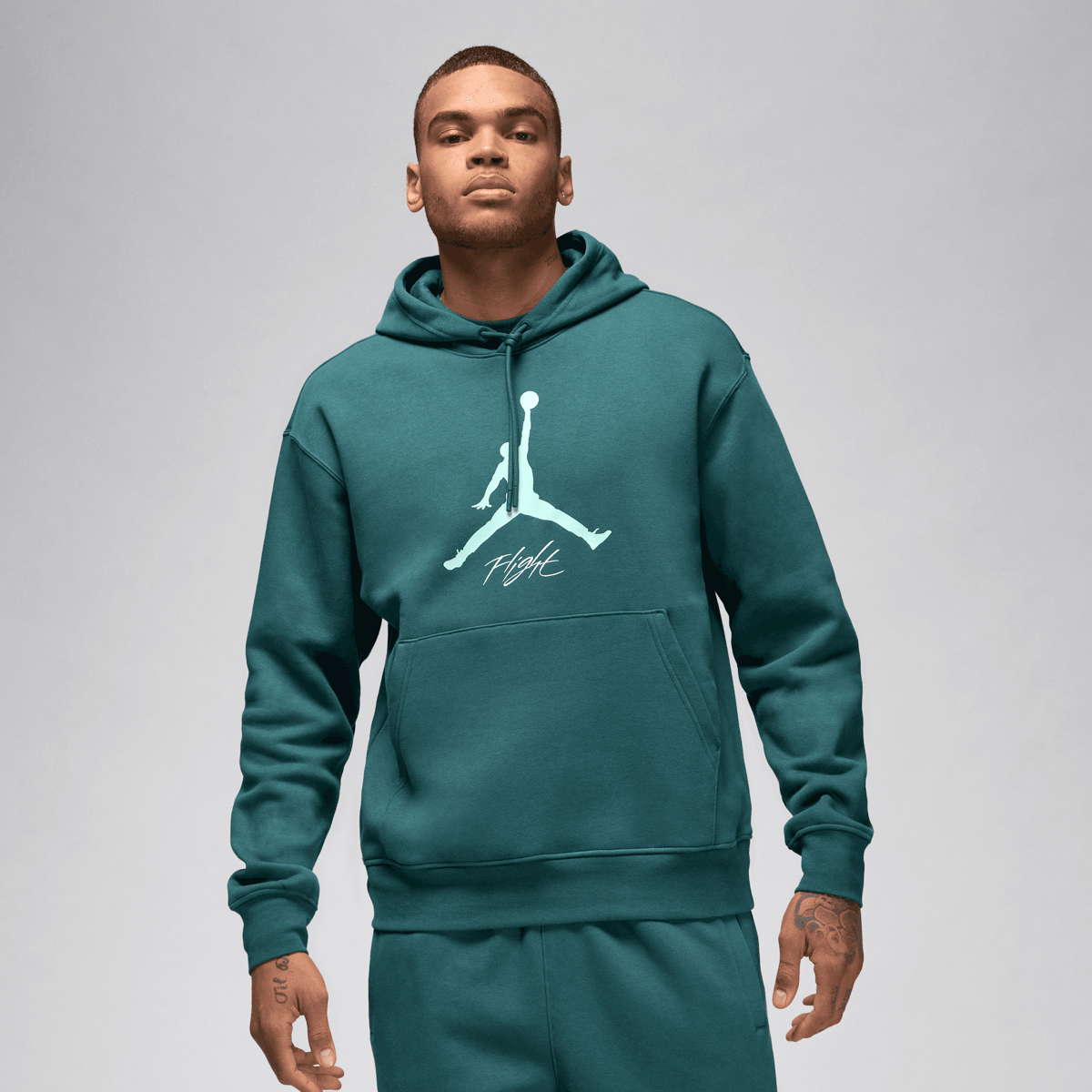 Jordan Essentials Fleece Baseline Hoodie verde (FD7545-366)