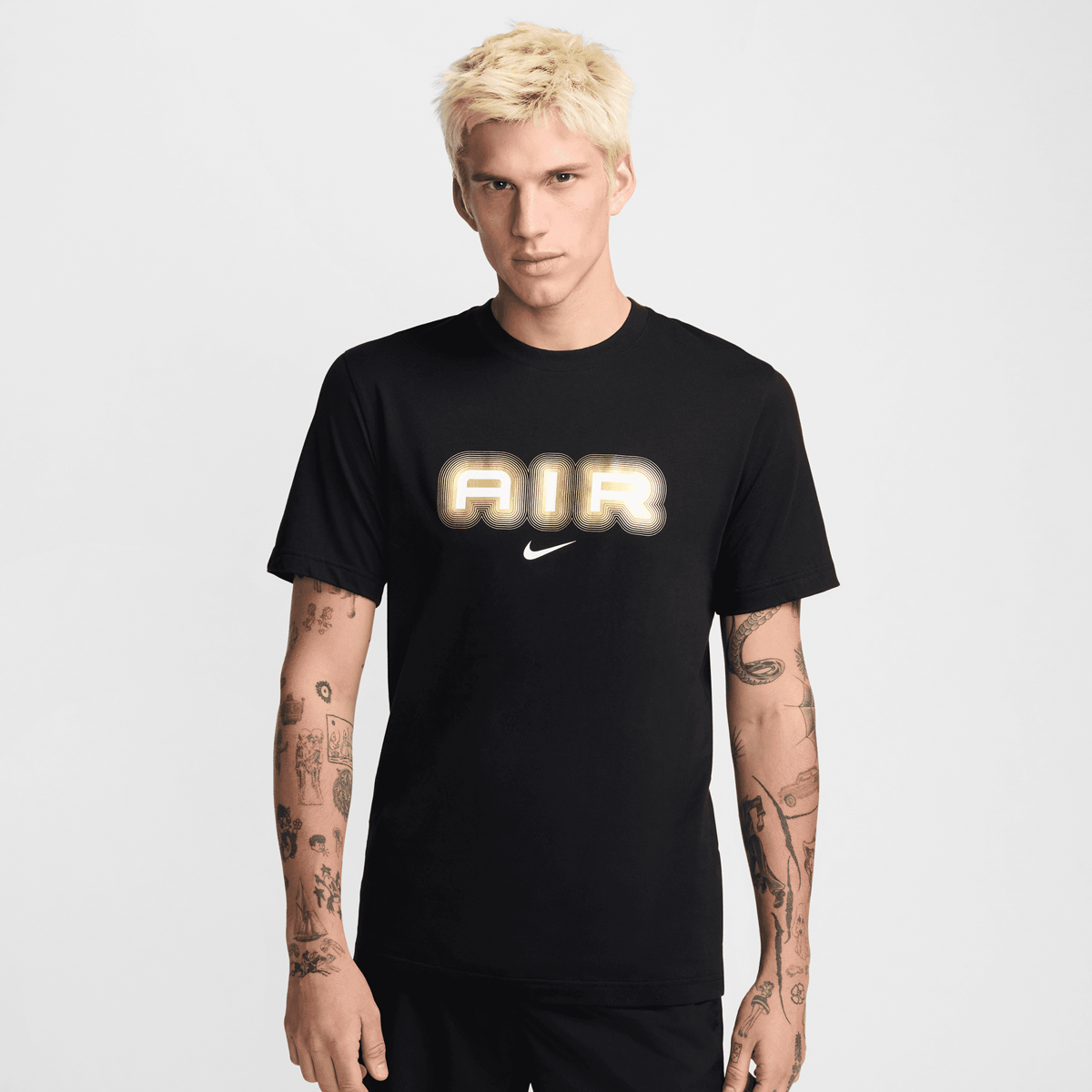 Black nike air t shirt on sale