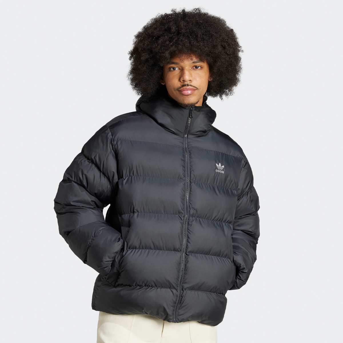 Tonal Hooded Puffer Jacke