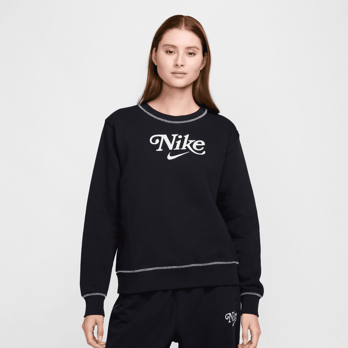 Nike Sportswear Crew Neck Fleece Sweatshirt schwarz kaufen