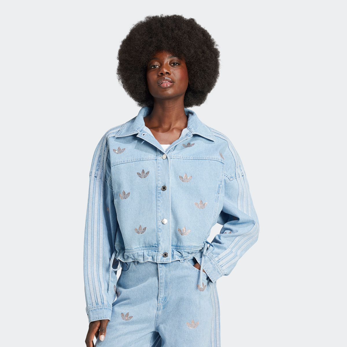 adidas Originals Denim Rhinestone Jacket blau | JN3021 | SNIPES