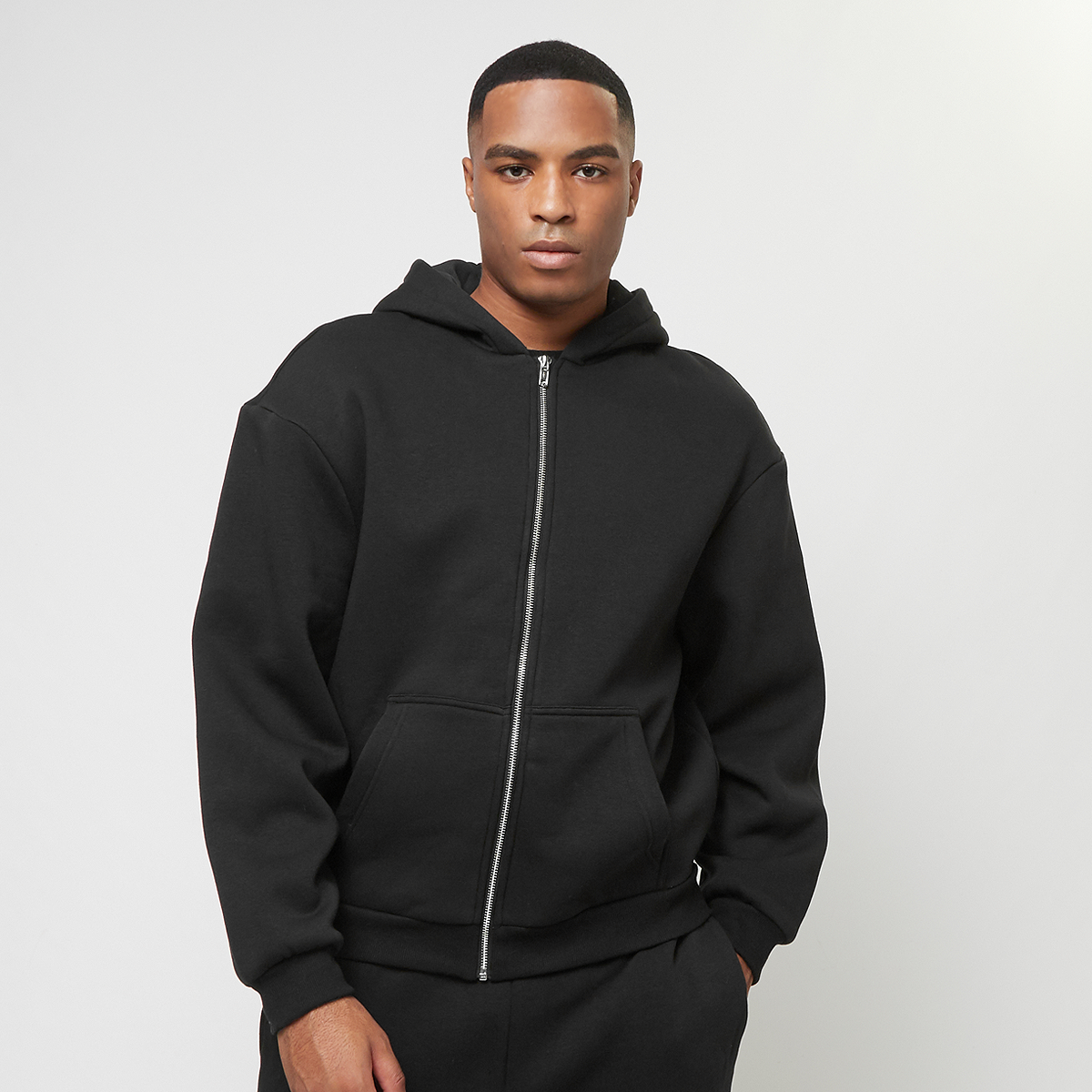 Urban Classics Fluffy Zip Hoody schwarz kaufen SNIPES