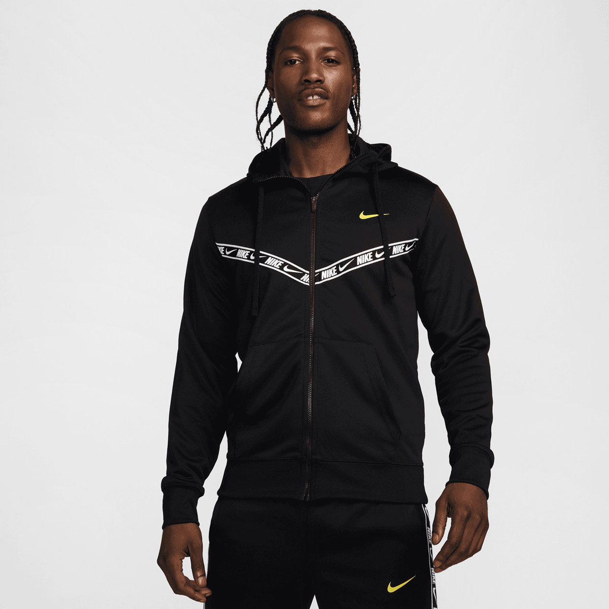 Black nike hoodie jacket online