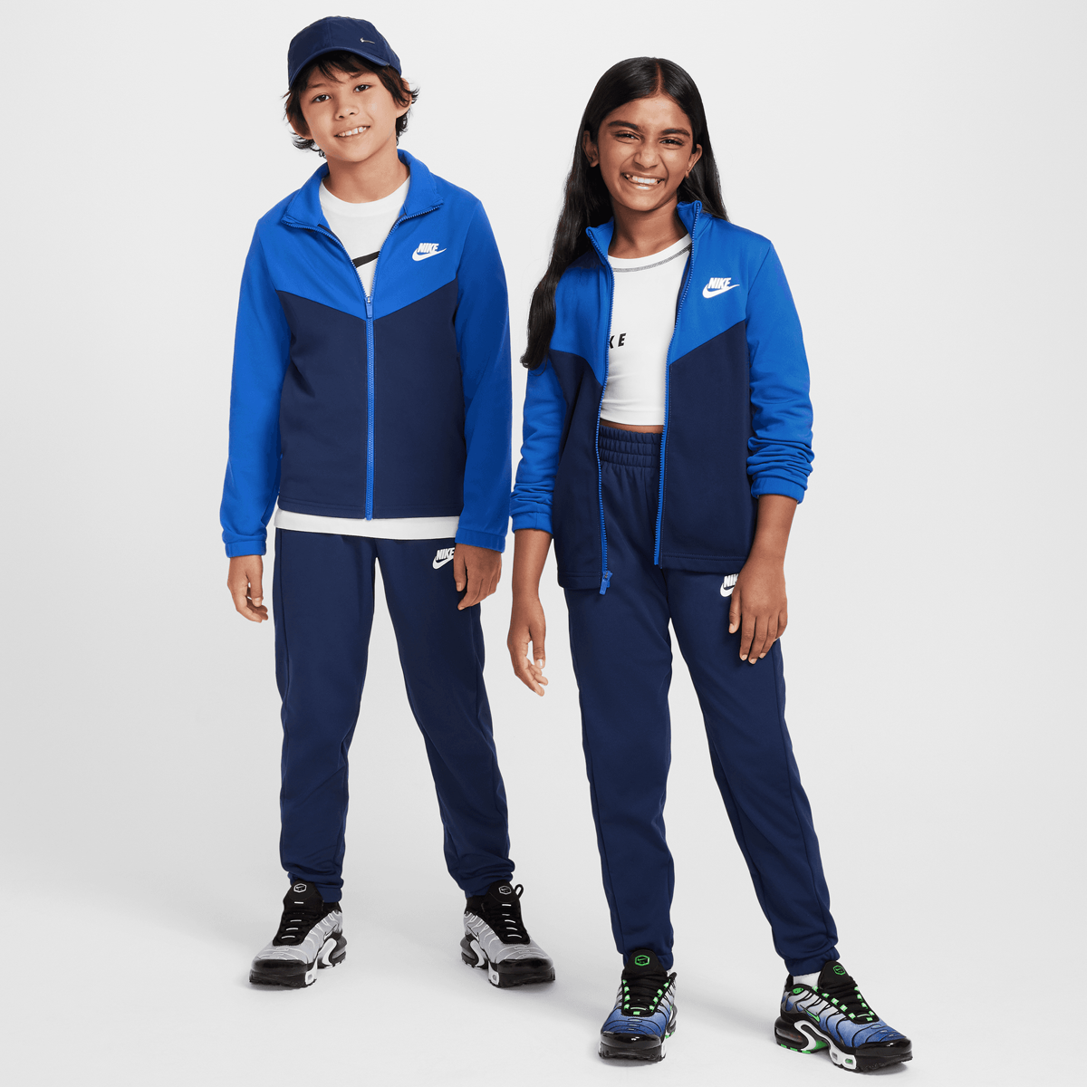 All blue nike tracksuit online