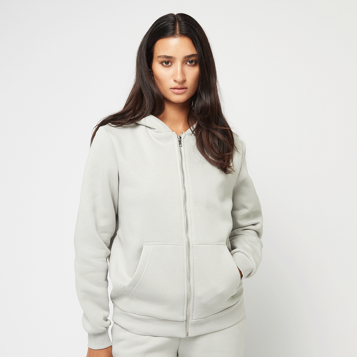 Urban Classics Felpa Con Cappuccio Zip Oversize – Fluffy Zip Hoody Bianca – 70% Cotone, Per Donna (Taglia XL) - 4