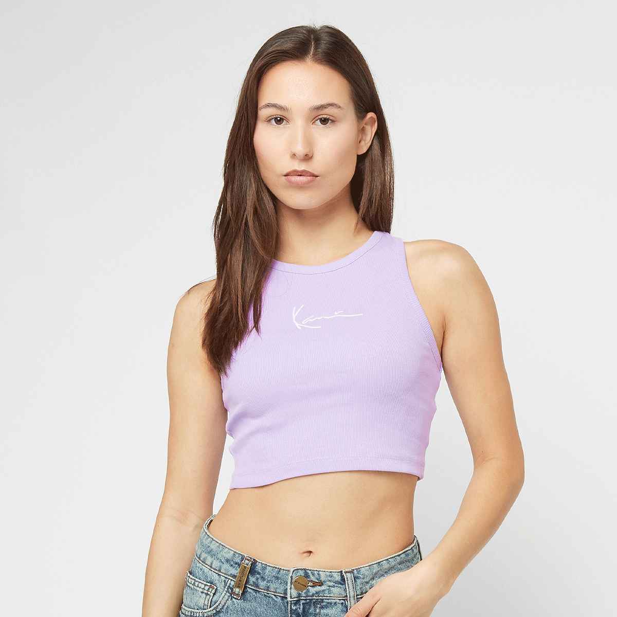 Karl Kani Small Signature Essential Racer Rib Top pourpre