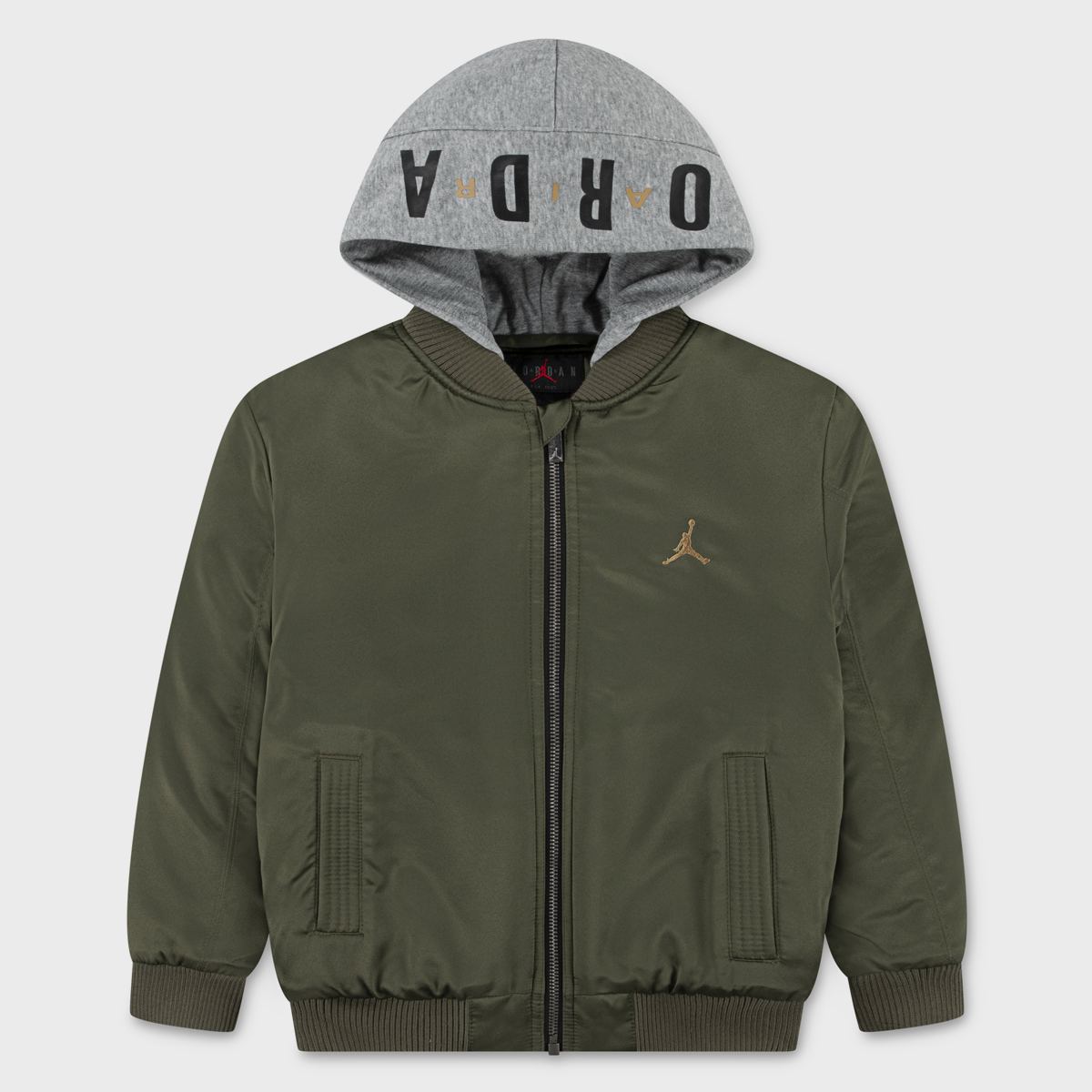 Jordan Big Logo Hooded Bomber zielony (95D647-E6F)