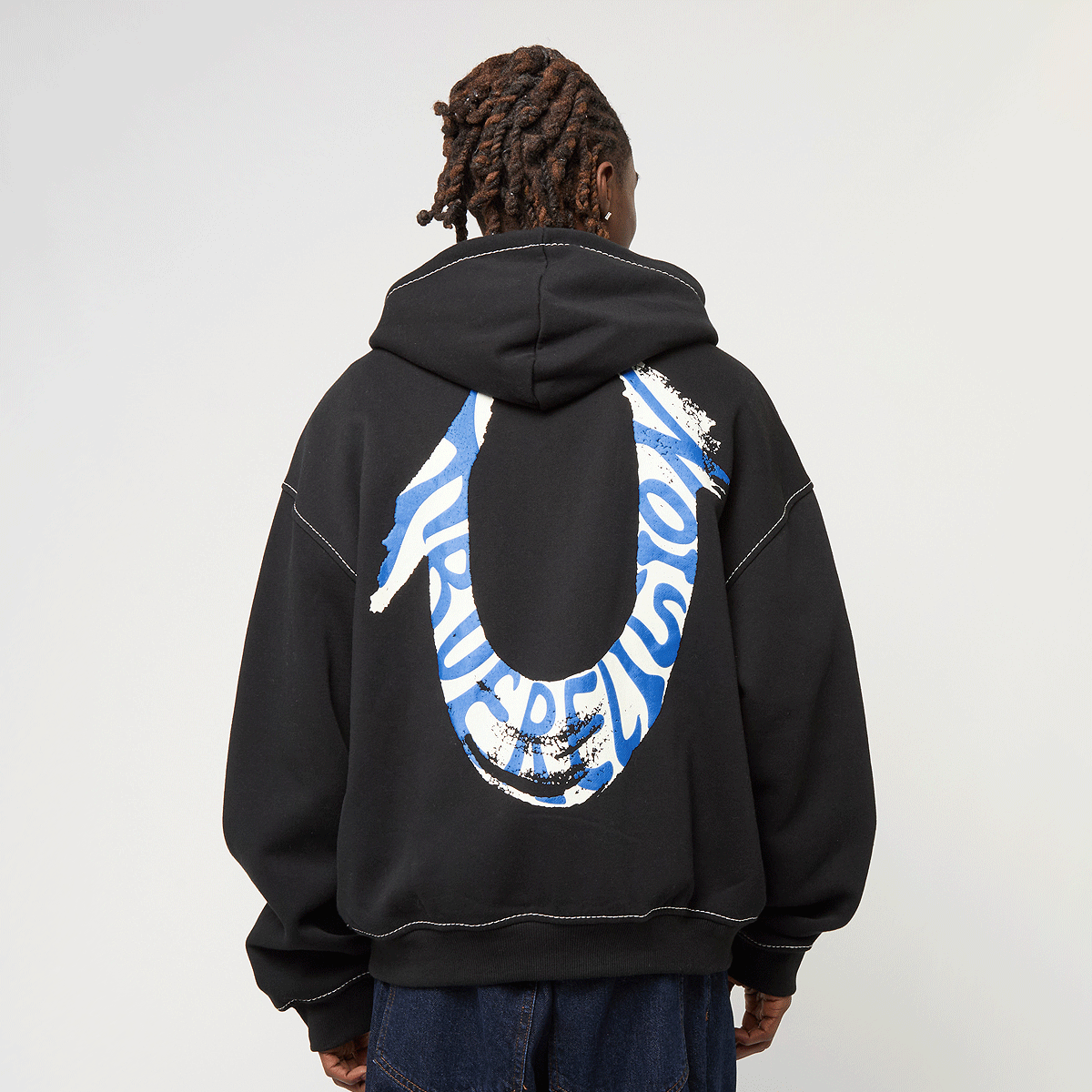 True Religion Hs Paint Cinched Big T Zip Up zwart | 109910-1001