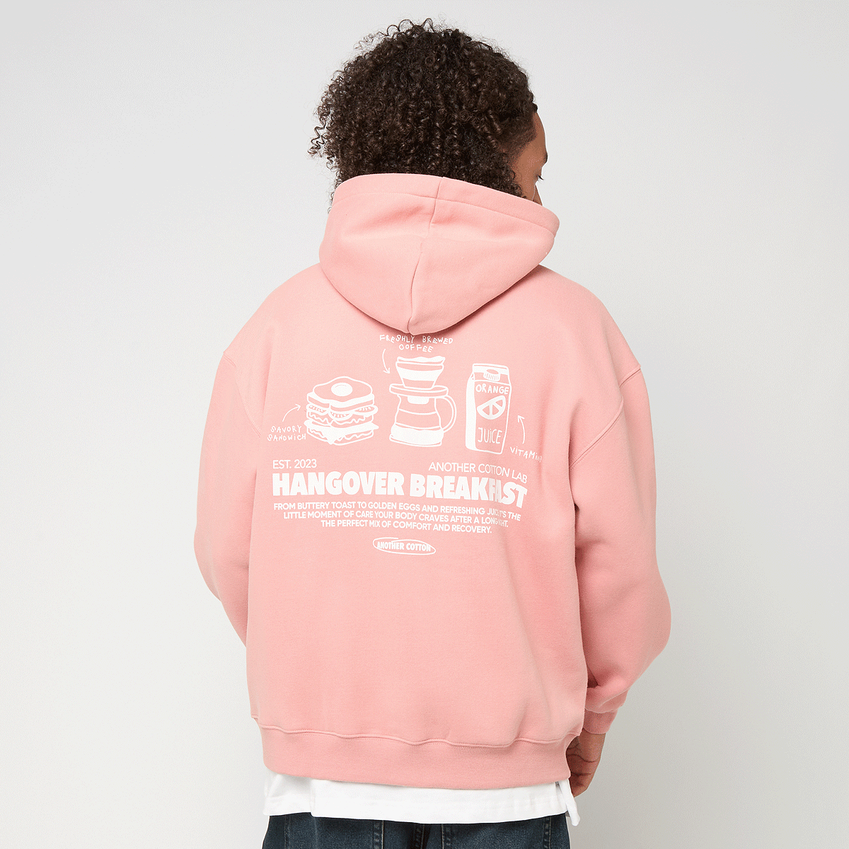 Another Cotton Lab Hangover Breakfast Zip Hoodie rosa | ACL-254-ZI