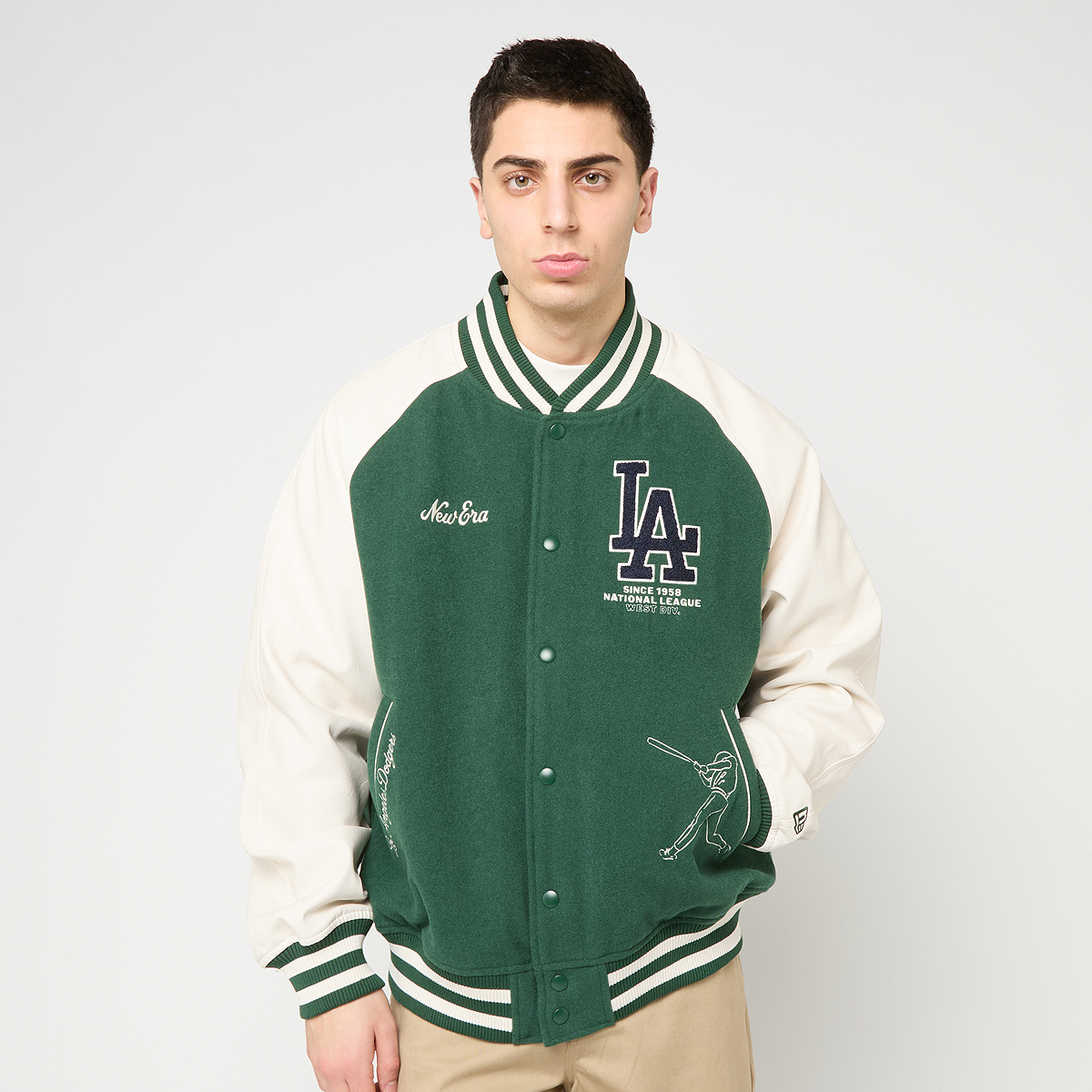 New Era MLB Varsity Jacket Los Angeles Dodgers groen | 60771570