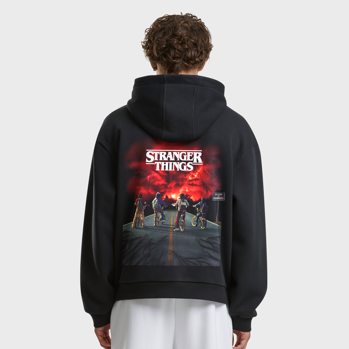 XSIDE Sweat-shirt à capuche imprimé Stranger Things pour Hommes à
