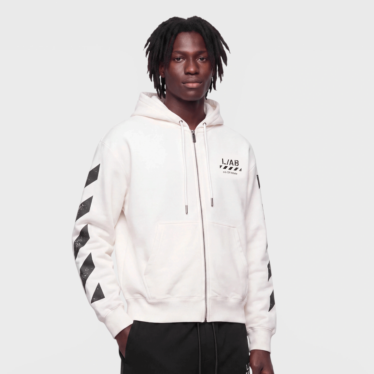 Off-White Graffiti Full Zip Hoodie wit | | SNIPES