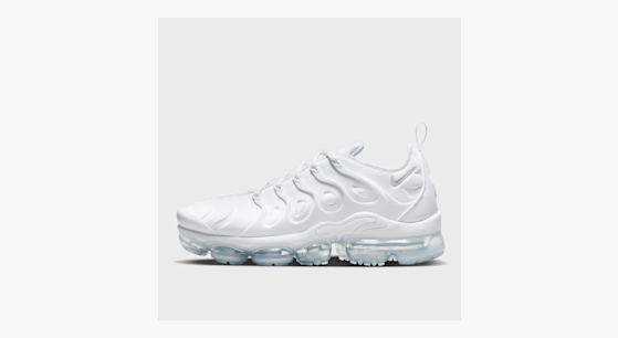 All white nike air vapormax plus on sale