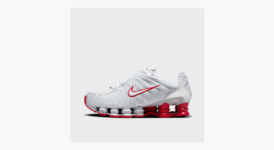 White and red nike shox online