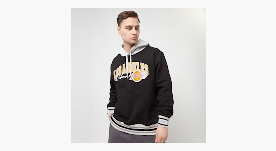 Acheter Mitchell Ness NBA Premium Fleece Hoodie Los Angeles Lakers schwarz SNIPES