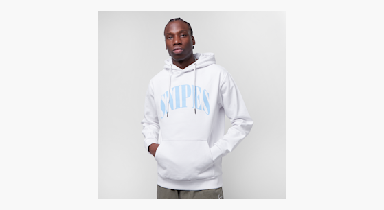 Acquista SNIPES Serif Logo Hoodie blanco SNIPES