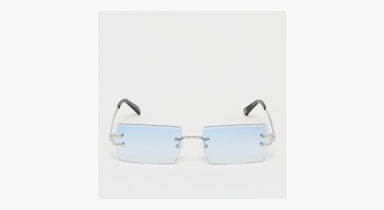 Occhiali Da Sole Unisex Senza Montatura Grigio Sfumato - Formato Rettangolare Taglio Diamante, Protezione UV400 - 6