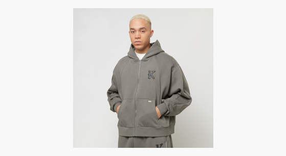 Karl Kani Boxy Full Zip Hoodie szary (KM244-006-1)