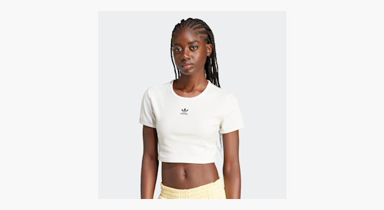 White adidas crop on sale