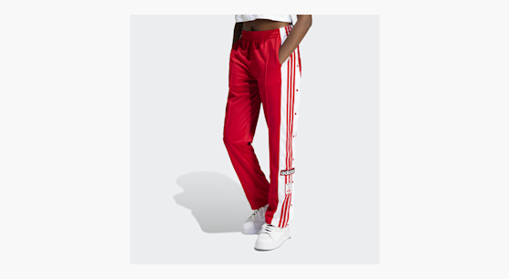 Pantaloni Sportivi Pantaloni Adidas Rossi Con Bottoni Laterali