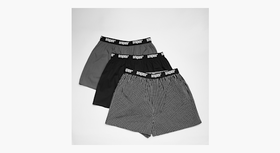 SNIPES 3 PACK - White Tape Woven Boxershorts nero | SA-BW01-02-000-3-03 ...