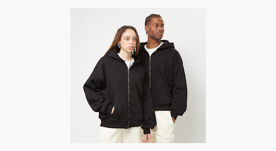 Acquista SNIPES Small Logo Essential Oversized Zip Hoodie nero SNIPES
