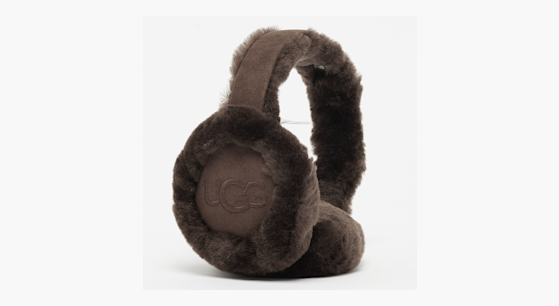 SHEEPSKIN EMBROIDERY EARMUFF BLACK main image 0