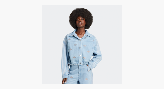 ジャケット ADIDAS Denim Rhinestone Jacket 5FT2327 Adidas Atlanta Rhinestone Denim Jacket | Black | FARFETCH TH
