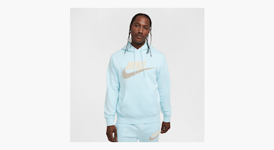 White and blue nike hoodie top