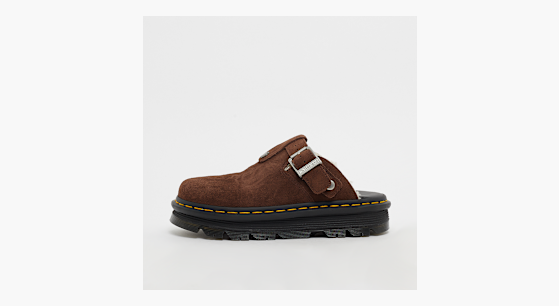 Dr. Martens Zeb Zag Mule WL dark brown bronx suede brązowy