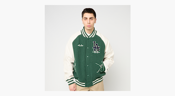New Era MLB Varsity Jacket Los Angeles Dodgers groen | 60771570