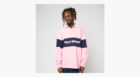 Polo Sport Ralph Lauren Knit-Rugby-Pullover rosa | 710B14771002