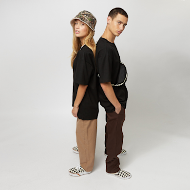 Urban Classics Oversized Bleached Tee T-shirt voor heren, zwart, S