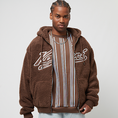 Karl Kani Varsity Teddy Full Zip Hoodie braun | KM233-019-1 | SNIPES