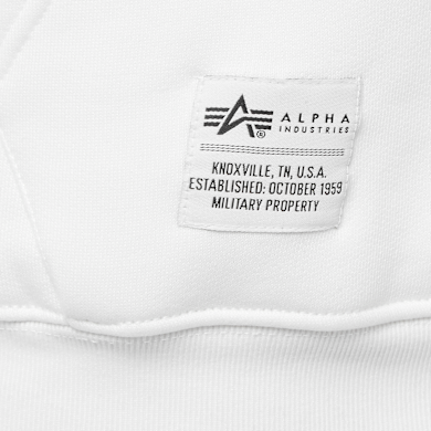 Alpha Industries BACK PRINT - Hoodie - weiss/wit