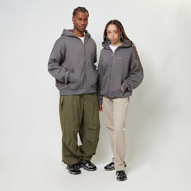 SNIPES Small Logo Essential Oversized Zip Hoodie grijs | SIM-ZH021