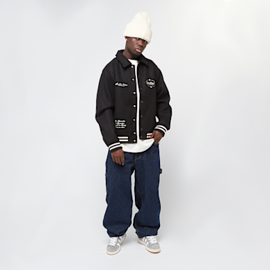 Veste Addict Varsity Homme – Laine Et Cuir Noire – Taille XL – Streetwear Années 2000
