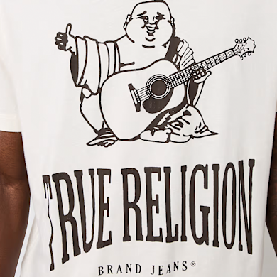 True Religion Vintage Crackle Buddha Tee weiß | 108790-1702 | SNIPES
