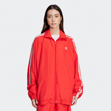adidas Originals Kurtka treningowa Firebird oversize czerwony (JD3393)
