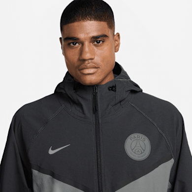 Nike PSG Tech Woven Windrunner Full Zip Jacket grigio | HQ4981-060