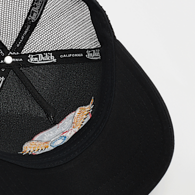 Von Dutch Oval Patch Black Edition Trucker Strapback Cap