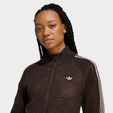 adidas Originals Knitted Crochet Firebird Track Top marrón