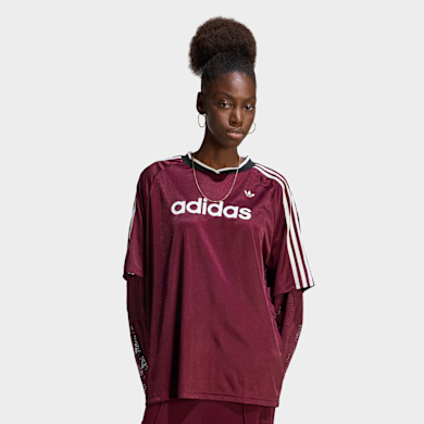 adidas Originals Lace Long-Sleeve Jersey czerwony | KC6432 | SNIPES